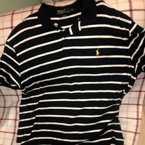 Polo shirt sleeve striped shirt
